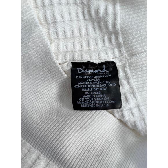 DIAMOND SUPPLY CO. Women's Quartz Varsity White Cardigan Sz L NWT - Picture 7 of 10